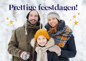 Fotokaart kerst gouden sterretjes