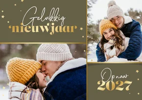 Fotokaart sterretjes goud foto's 2027