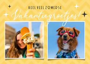 Fotokaart vakantie met 2 eigen foto's