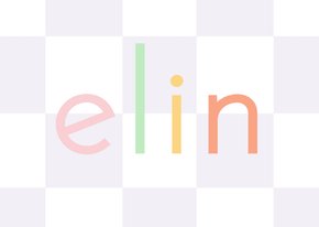 Geboortekaartje paarse blokjes met gekleurde naam