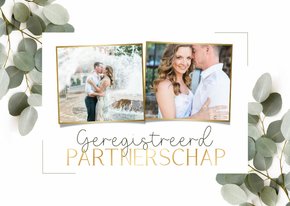 Geregistreerd partnerschap eucalyptus fotocollage