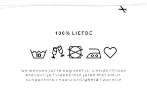 Huwelijksjubileum kaart 10 jaar met waslabel 