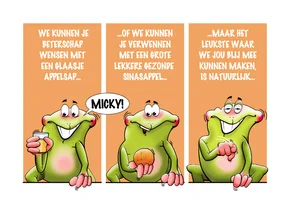 Kaart met 3 opkikkertje oranje vensters voor de zieke