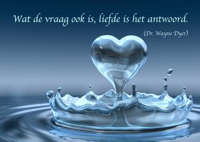 Kaart met spreuk liefde