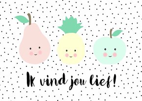 Kaartje lief fruit - WW