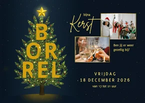 Kerstborrel boom goudlook