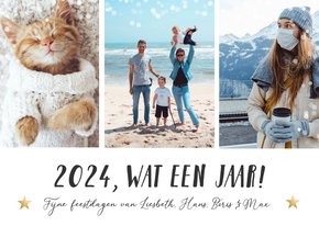 Kerstkaart fotocollage, 2024 wat een jaar! 