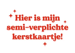 Kerstkaart grappig typografie mijn verplichte kerstkaart