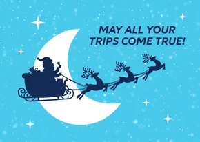 Kerstkaart may all your trips come true arrenslee