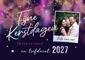 Kerstkaart sprankelend lichteffecten holografisch foto's