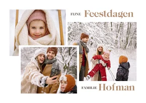 Kerstkaart stijlvol met fotocollage