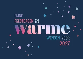 Kerstkaart warme wensen