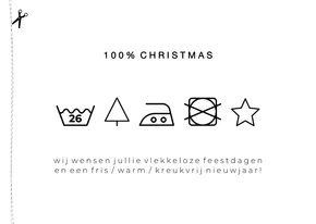 Kerstkaart waslabel