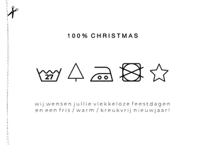 Kerstkaart waslabel
