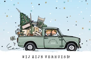 Kerstverhuiskaart pick-up