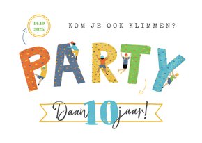 Kinderfeestje klimmen klimfeestje party vrolijk