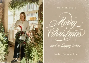 Klassieke zakelijke kerstkaart Merry Christmas foto