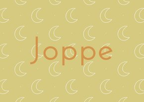 Lief geboortekaartje met patroon van maantjes