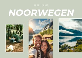 Liggende vakantie fotocollagekaart aanpasbaar