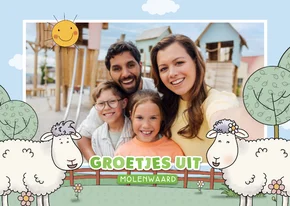 Mike & Molly groetjes uit Molenwaard kaart met eigen foto