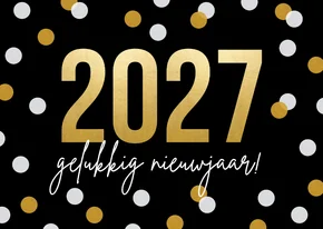 Moderne nieuwjaarskaart 2027 gelukkig nieuwjaar 