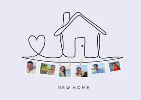 New Home - verhuisaankondiging met foto's