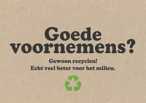 Nieuwjaarskaart 'Goede voornemens recyclen'