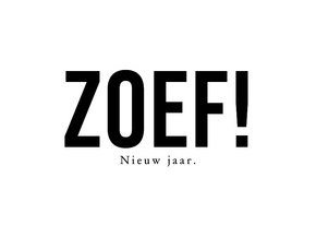 Nieuwjaarskaart grappig 'Zoef! Nieuw jaar.'