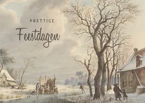 Nostalgische kerstkaart met werk van Arend van Glashorst