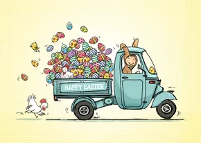 Paaskaart Driewieler