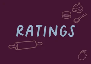 Reviewkaartje met menu-items x Patisjanne