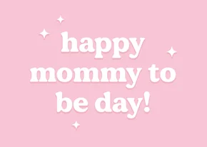 Roze moederdagkaartje happy mommy to be day