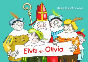 Sinterklaas - Sinterklaas en vijf van zijn roetpieten