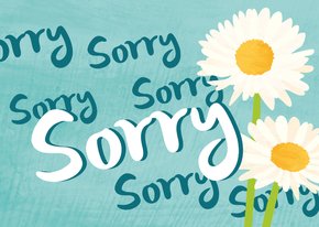 Sorry met madeliefjes