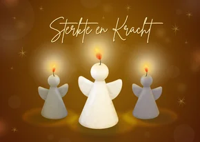 Sterktekaart 3 engelen kaarsen