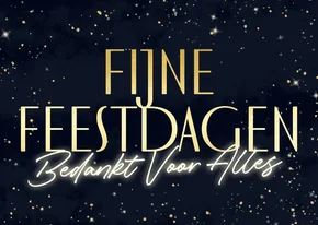 Stijlvolle blauwe kerstkaart bedankt sterrenhemel