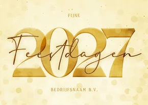 Stijlvolle kerstkaart zakelijk gouden 2027