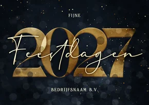 Stijlvolle zakelijke kerstkaart gouden 2027