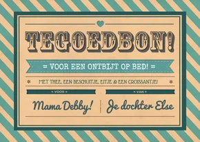 Tegoedbon Vintage Blauw Mama