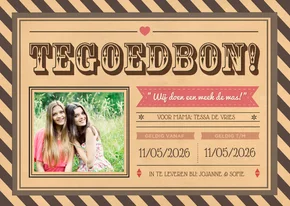 Tegoedbon Vintage retro