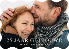 Uitnodiging 25 jarig huwelijksjubileum met foto