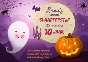 Uitnodiging Halloween slaapfeestje