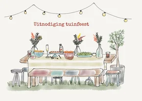 Uitnodiging tuintafel