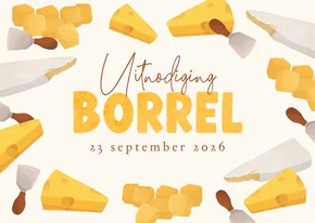 Uitnodigingskaart borrel kaas proeverij cheese uitnodiging