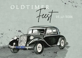 Uitnodigingskaart oldtimer
