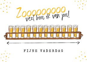 Vaderdagkaart biertjes grappig humor fijne vaderdag