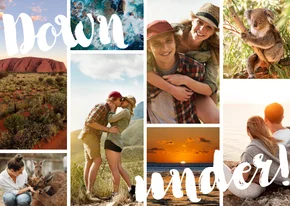 Vakantie ansichtkaart down under Australië fotocollage 