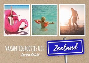 Vakantie - foto's en plaatsbord