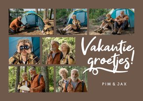 Vakantiegroetjes collage met 7 foto's