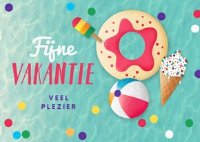 Vakantiekaart fijne vakantie zomer zee tropisch zwemmen